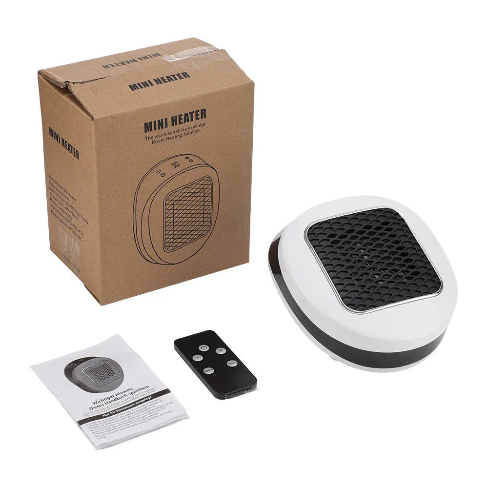 White ceramic heating electric heater with remote control and dual voltage options