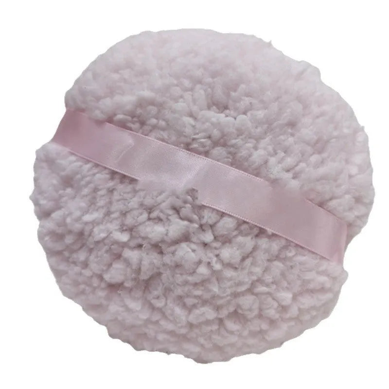 Oversized 150x75mm rectangular powder puff in plush material for loose powder and foundation application