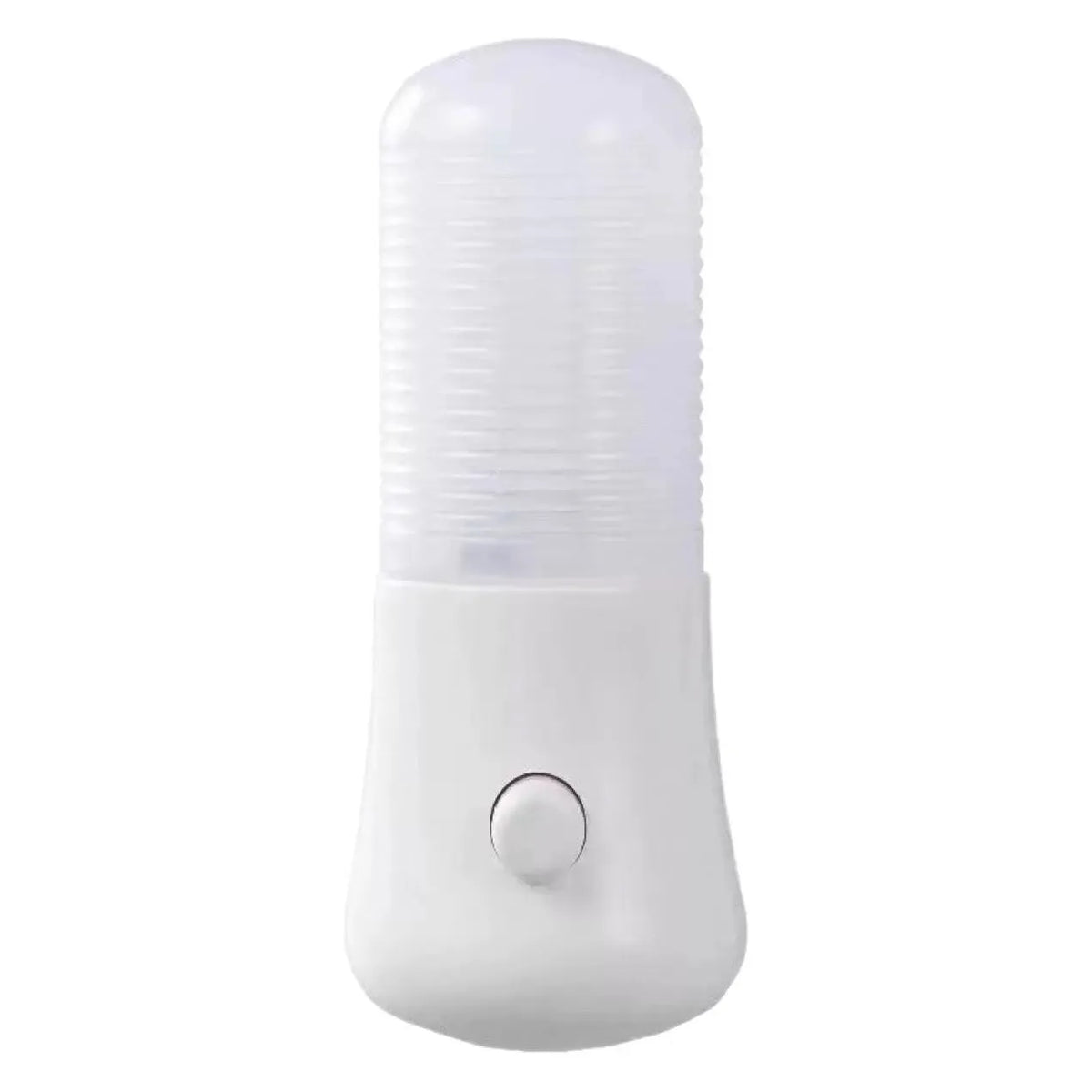 Minimalist cube bedside night light with US plug showing white and warm light switch