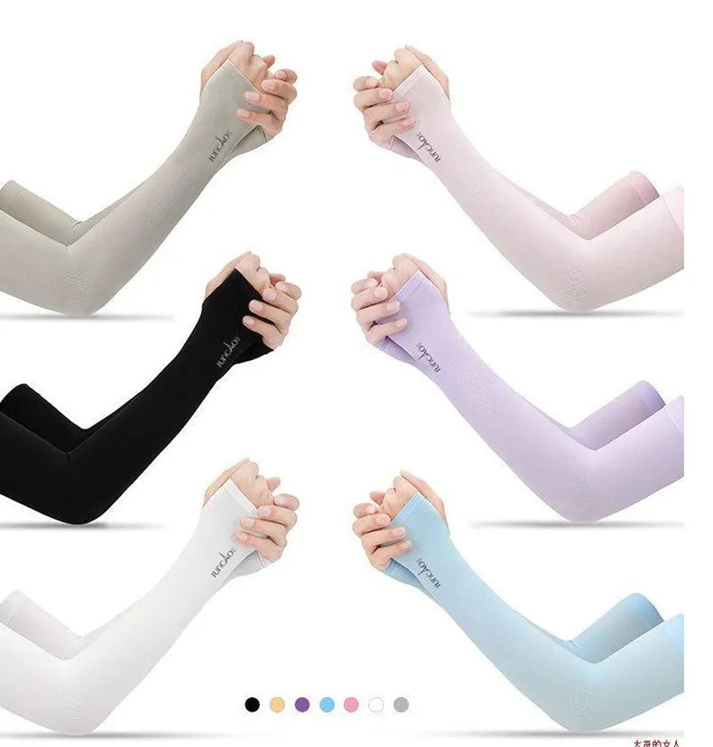 Unisex viscose nylon driving ice sleeve for sun protection in multiple colours