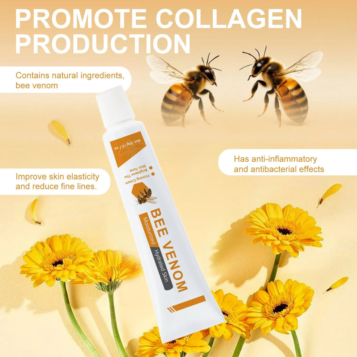 BEE facial and neck cream 20g jar with honey-based moisturising formula