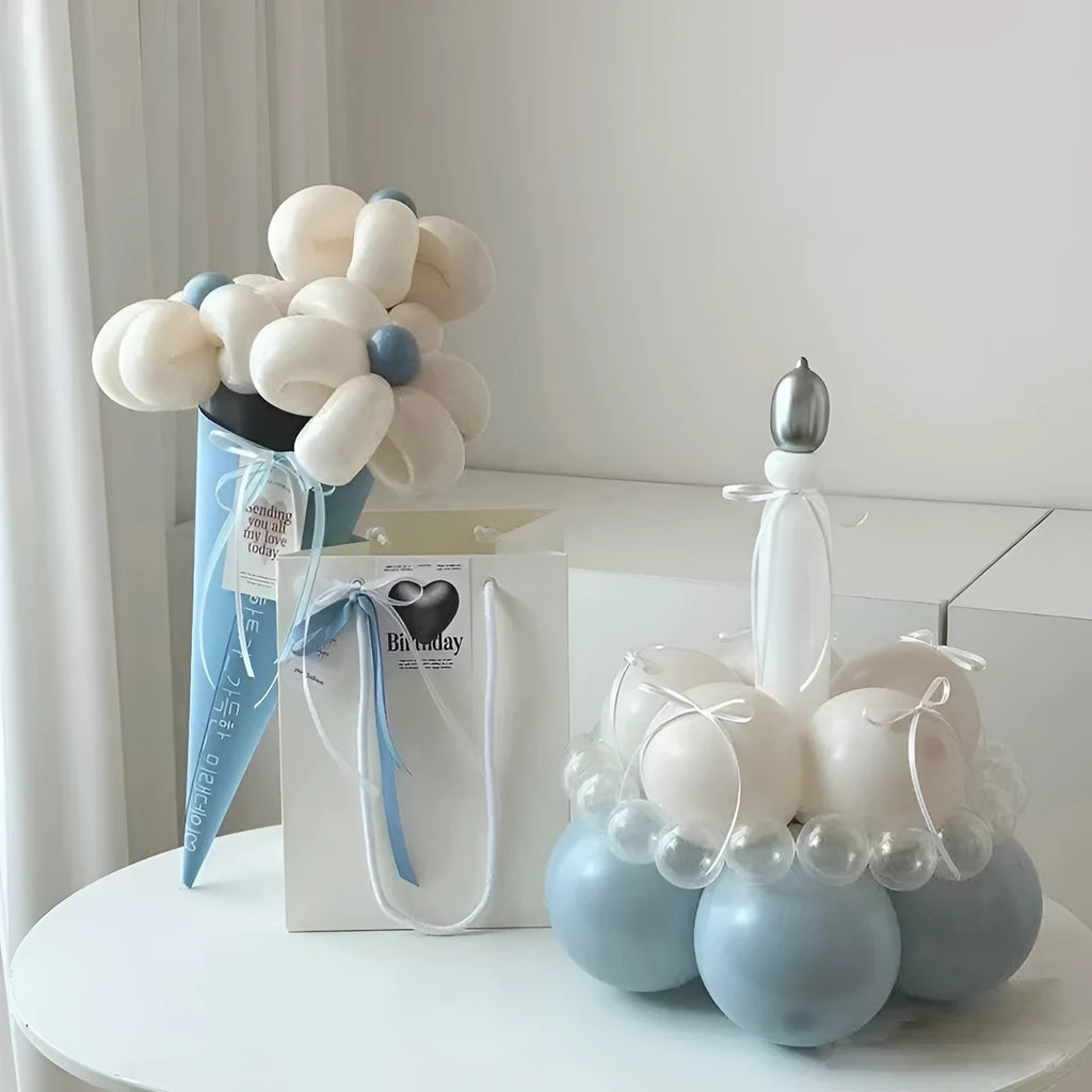 DIY balloon bouquet cake making kit with complete balloon set for party centrepiece decorations