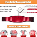 Black adjustable infrared therapy belt for waist pain relief with heat pad technology