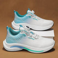 Men's low-top mesh sneakers with a rotating buckle closure, shown in multiple colour options.