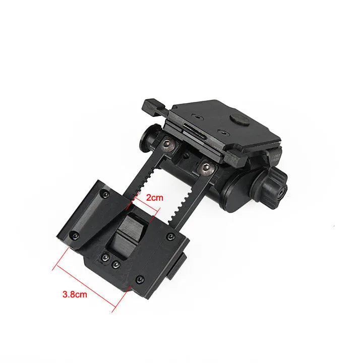 Metal alloy L4 G24 NVG fast helmet mount with OPS breakaway base in dark earth colour