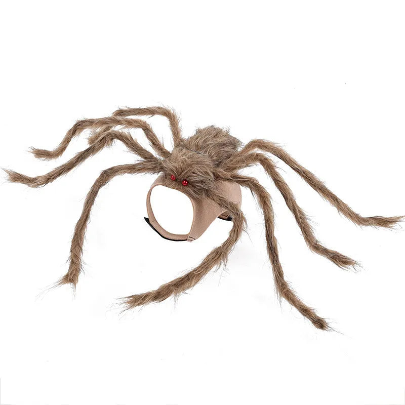Grey spider Halloween costume for medium-sized dog with full-body coverage