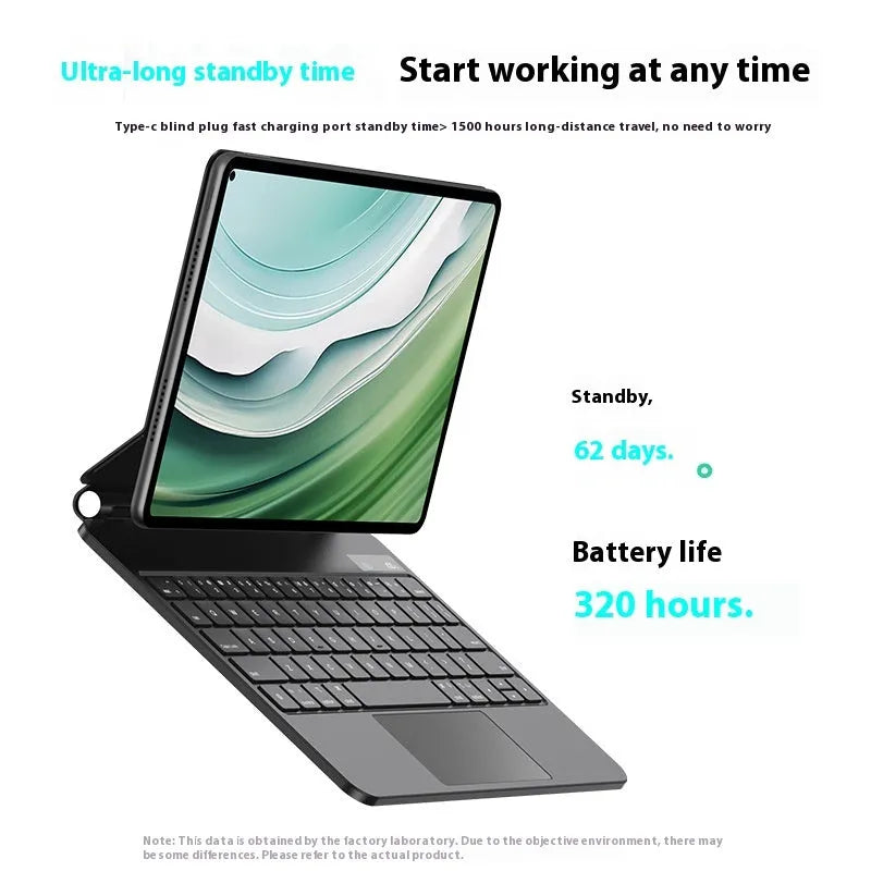 Huawei MatePad 11 magnetic wireless Bluetooth keyboard with protective PU leather cover in black colour