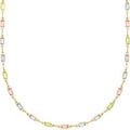 Ladies geometric crystal necklace with glass pendant and alloy chain measuring 41-50cm