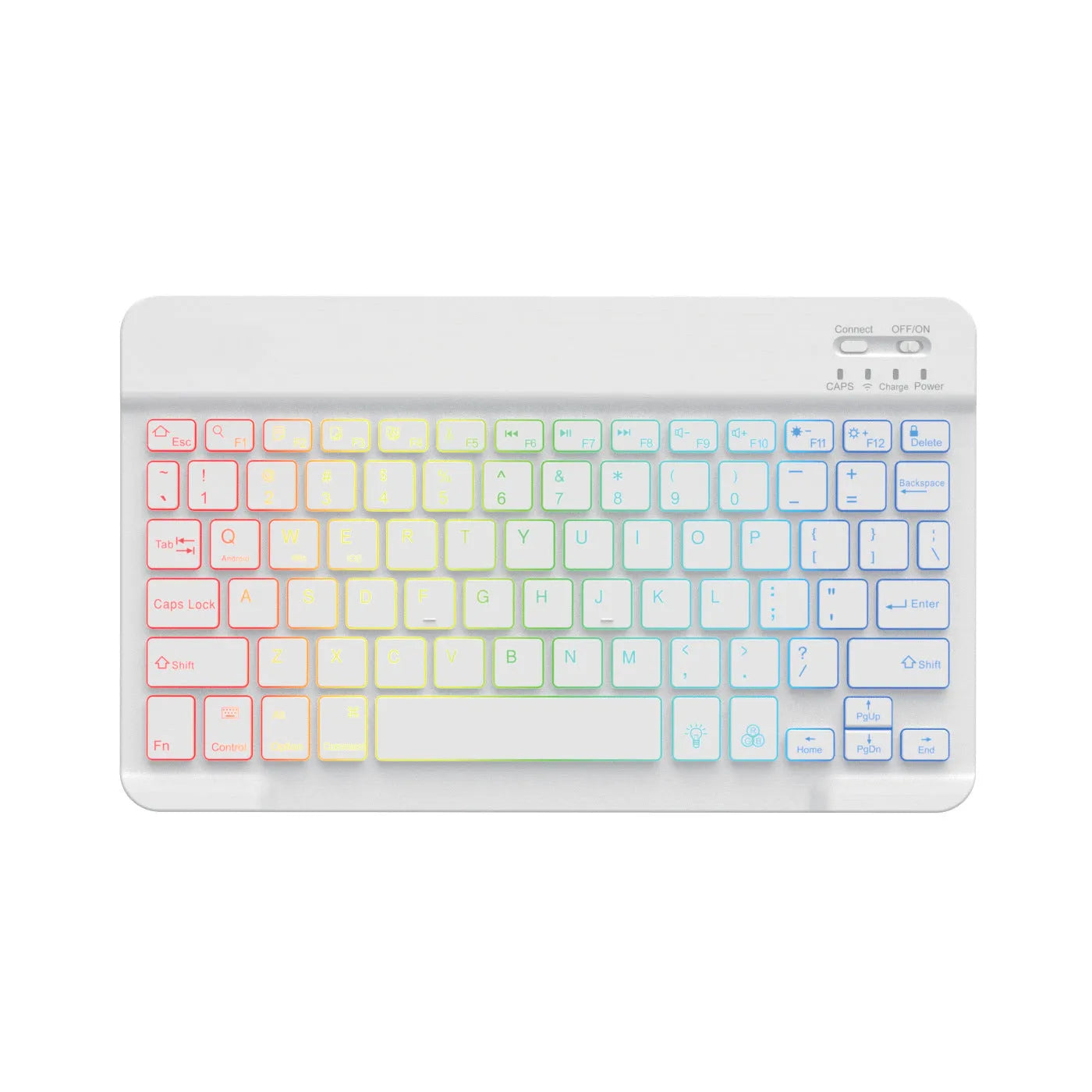 10-inch Bluetooth keyboard with colourful backlighting for tablet devices