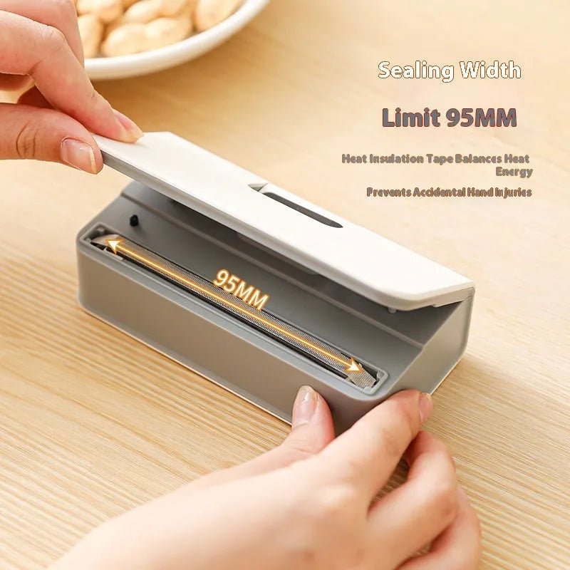 Small portable mini heat sealing machine for plastic bags in blue colour