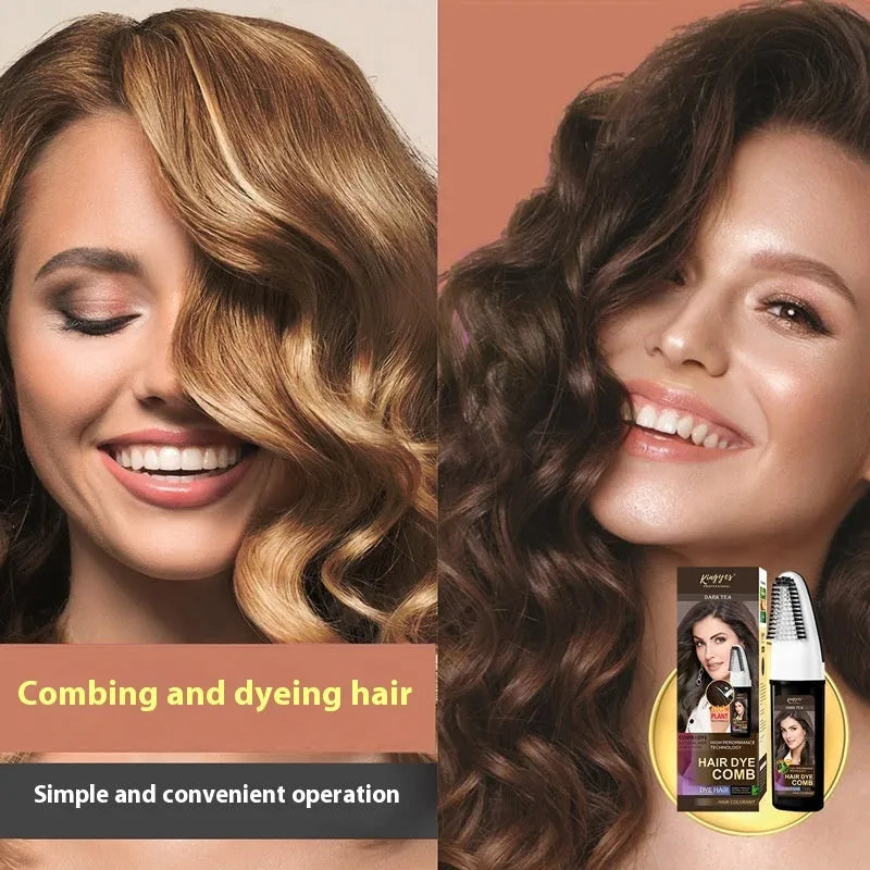 200ML bottle of hair dye cream in brown, wine red, and dark brown colour options.
