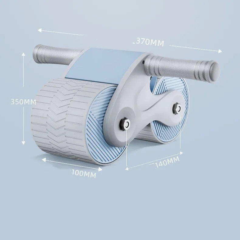 Abdominal muscle wheel roller in black blue with knee pad and mobile phone bracket for home fitness