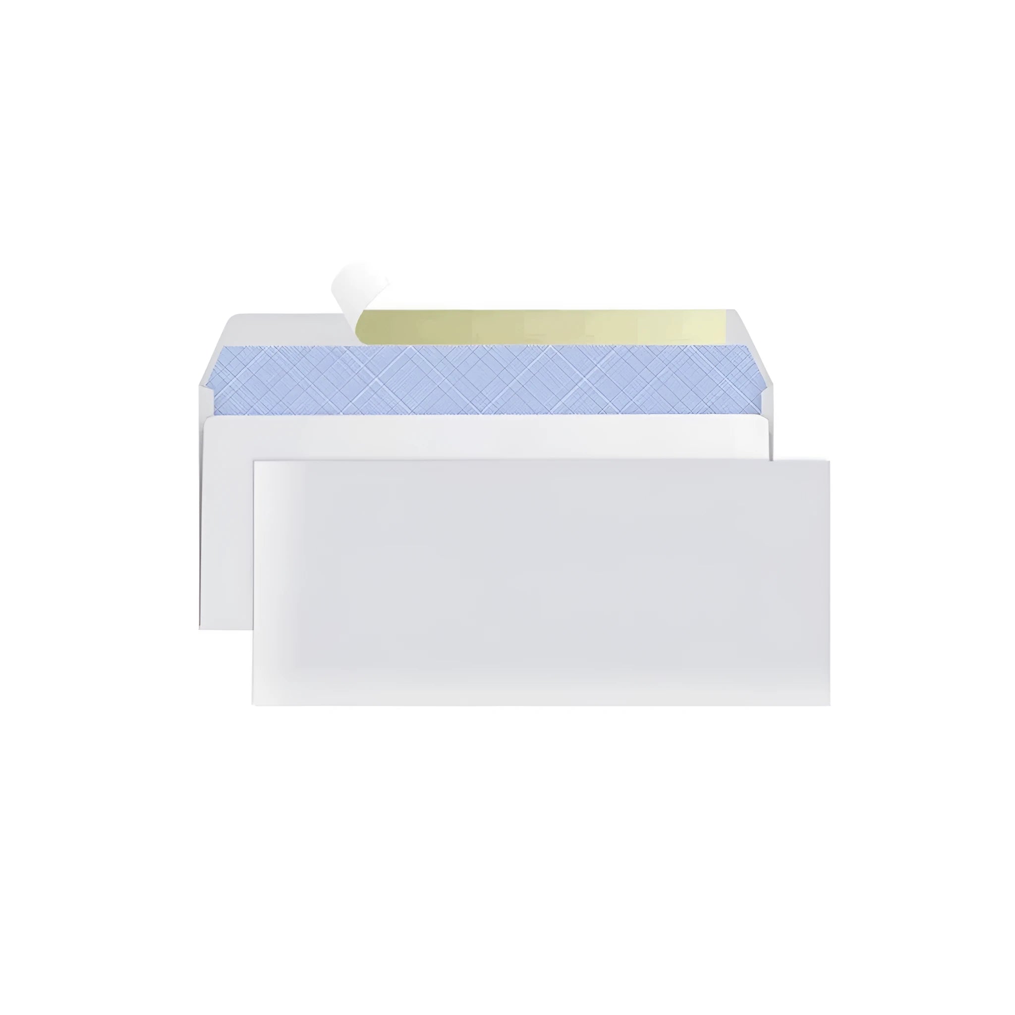 Blue anti-opening self-adhesive confidential envelope measuring 105x240mm