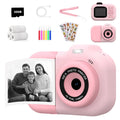 Children's digital camera in pink, blue or purple with video recording and games functions
