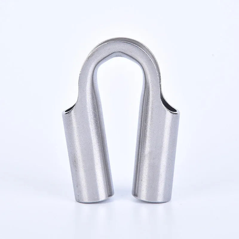 Stainless steel chicken heart ring sleeve for mounting on tubular pipes in various sizes.