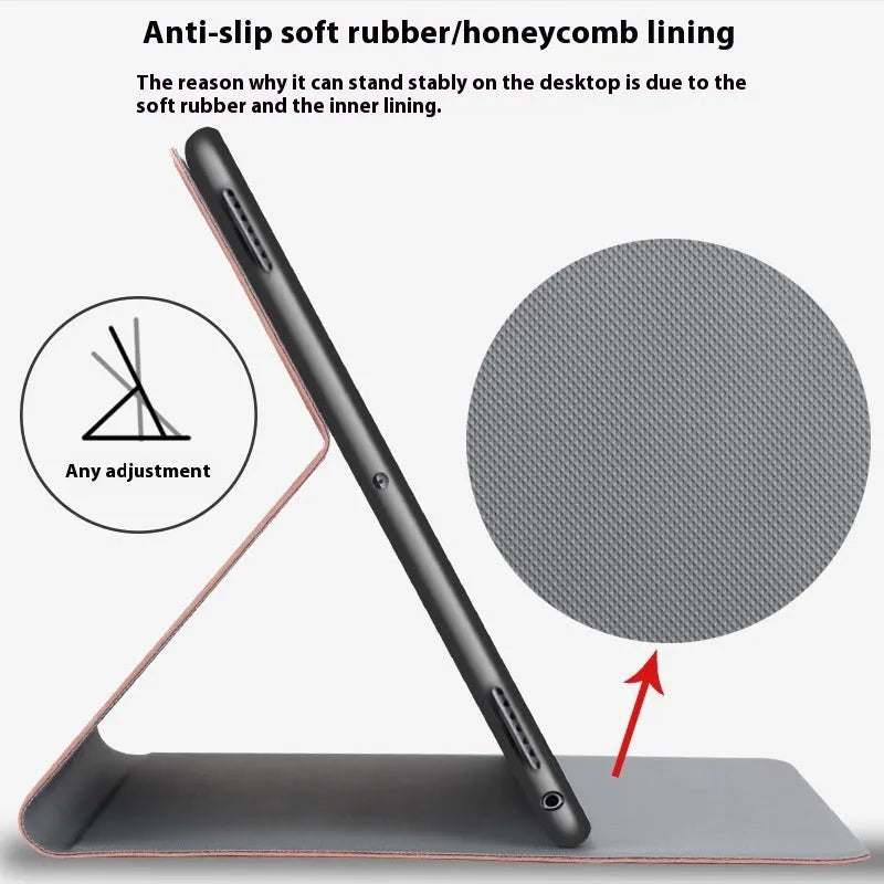 Deer Soft Shell Creative TPU leather protective case for Apple iPad in clamshell design.
