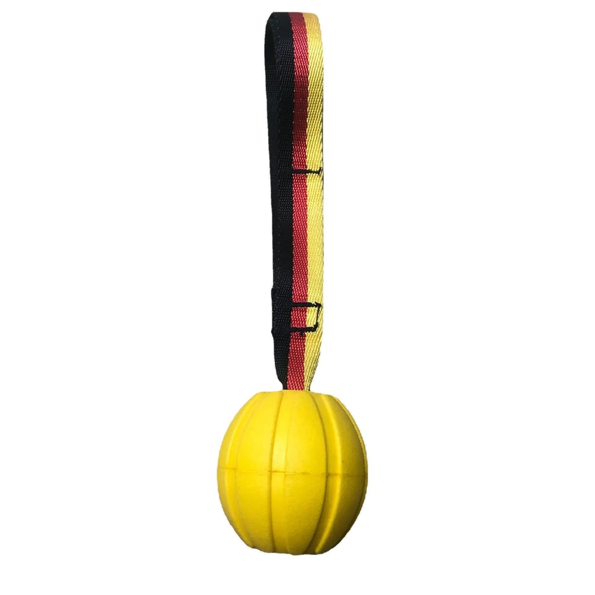Floating EVA foam dog training ball in camouflage colour with tetherball knot design for water play