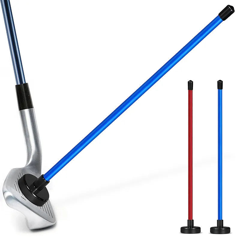 Red aluminium alloy magnetic baseball bar golf swing trainer alignment tool