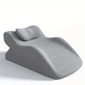 Prone position stomach sleeping pillow in Blue for face-down reading and phone use