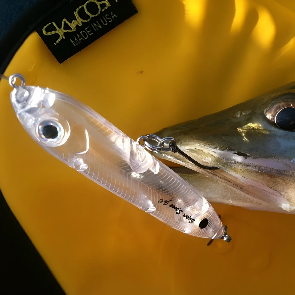 Transparent 9.5cm blank fishing lure body with 7mm fish eye hole