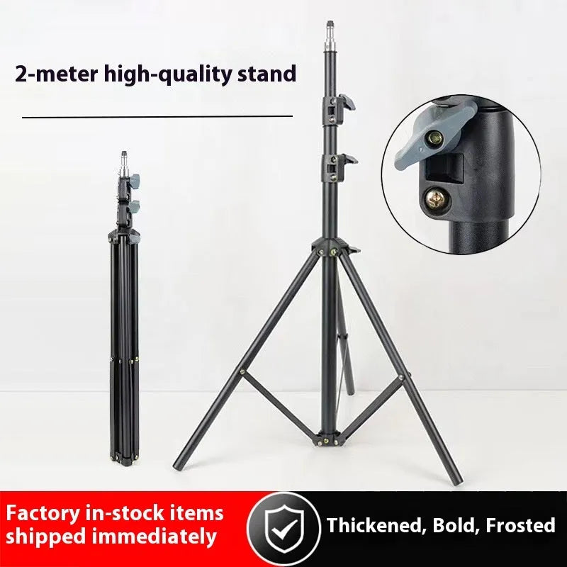 Tripod light stand photography kit with mobile phone holder in colour box packaging