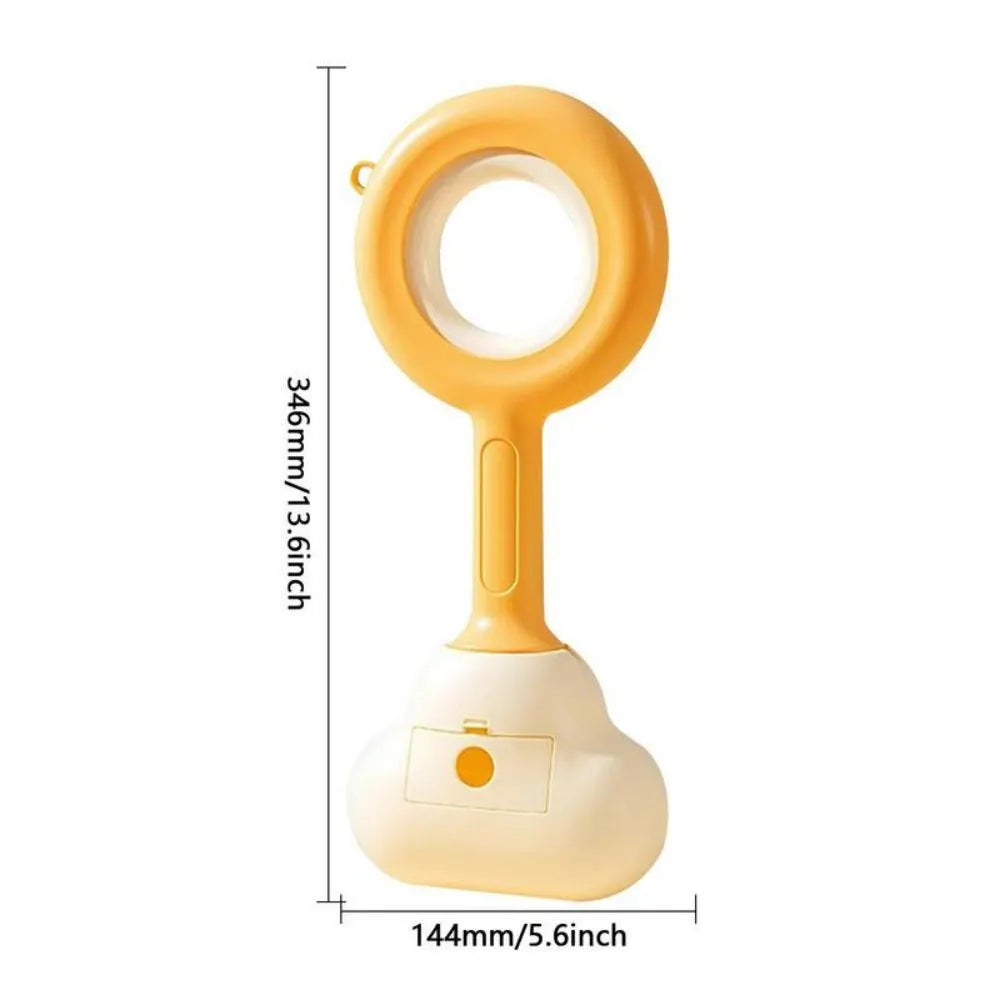 White blue cloud-shaped jaw dog pooper scooper with comfortable grip handle