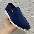Men's flat casual loafers in solid colour artificial leather with round toe, sizes 37-48