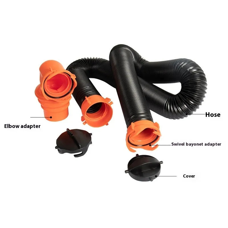 90 degree rotary elbow joint for caravan sewage hose in PP or TPE material