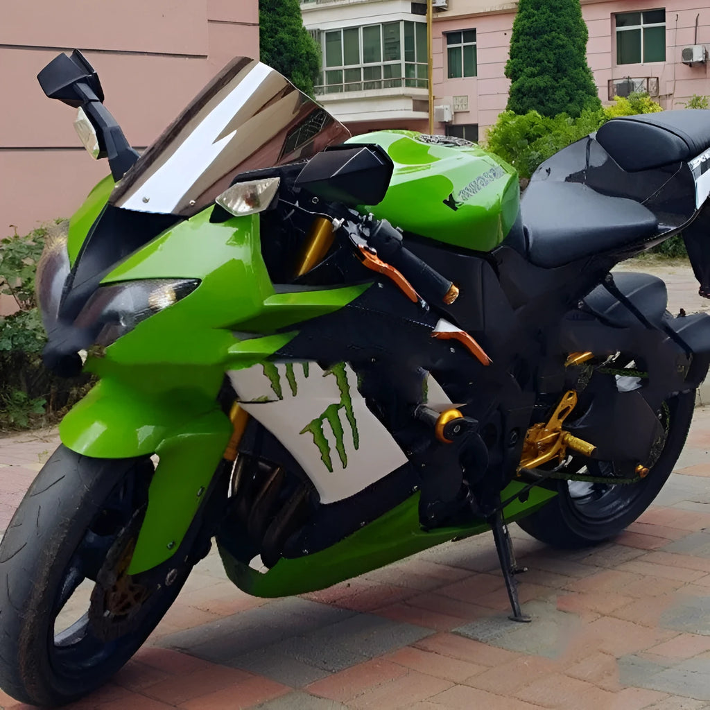 Blue motorcycle windscreen for Kawasaki ZX-6R and ZX-10R sport bikes