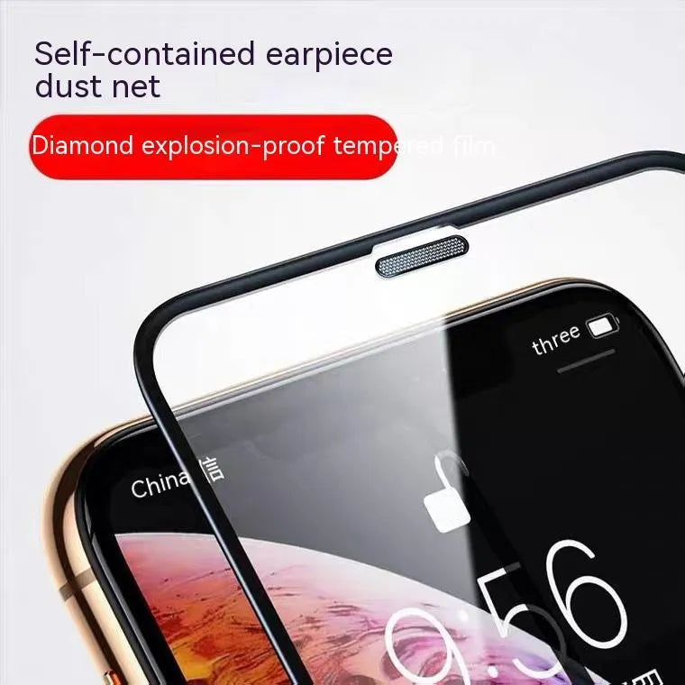 Privacy tempered glass screen protector for iPhone showing anti peeping feature