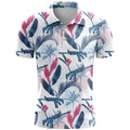 3D printed sports short sleeve top in loose fit style with colour matching patterns on polyester fabric