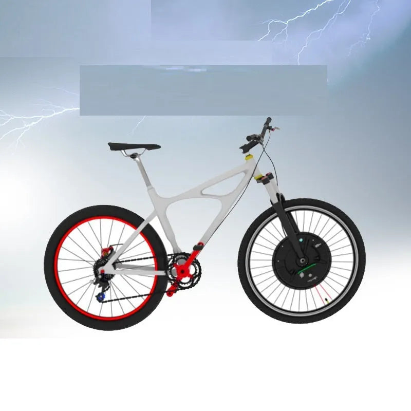 Black alloy hub motor wheel for mountain bike electric conversion kit