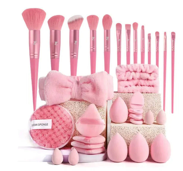Hydrophilic non-latex beauty tools set with multiple piece counts and colour options