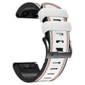 Silicone leather quick release watchband for Garmin Fenix smartwatches in multiple colour options