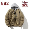 Loose-fitting solid colour pilot jacket for plus-size individuals with embedded line pockets.