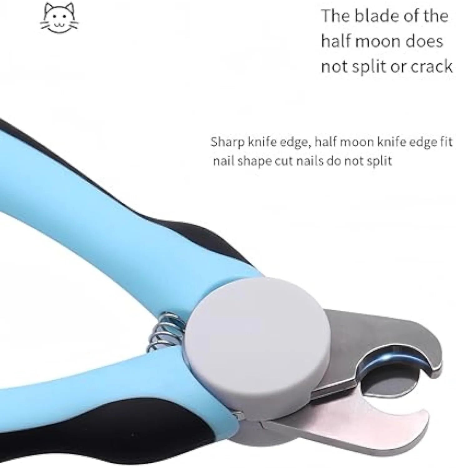 Blue heavy-duty dog nail clippers with safety guard for trimming thick nails on large breeds