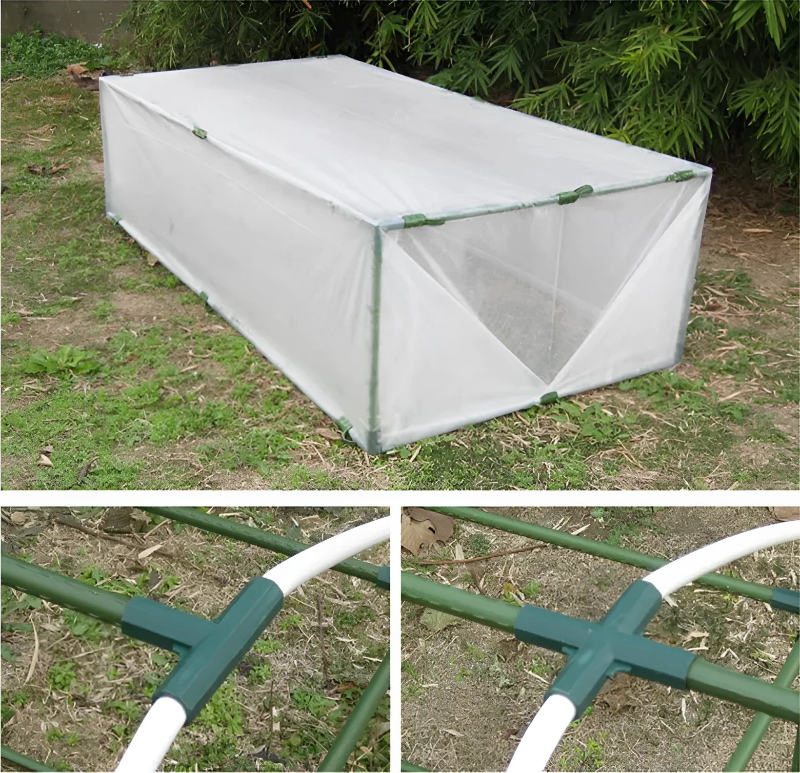 PP plastic garden plant support connector for 11mm stakes with three-way and four-way connection options