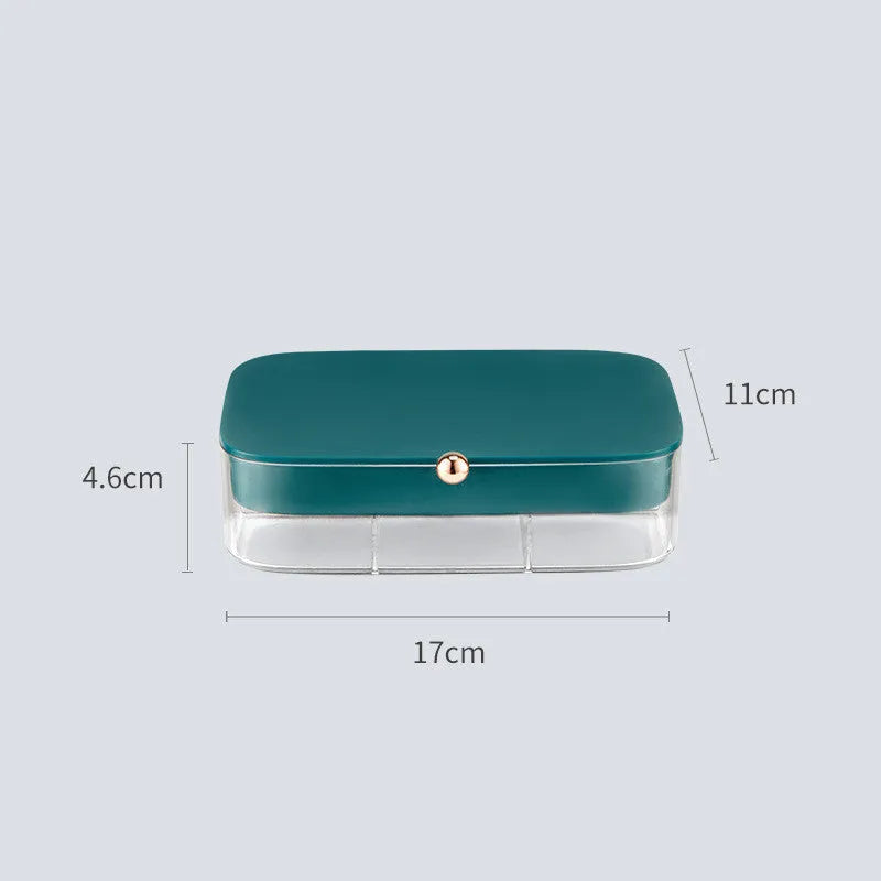 Modern minimalist jewellery storage box in green, white, pink or red bean paste colours