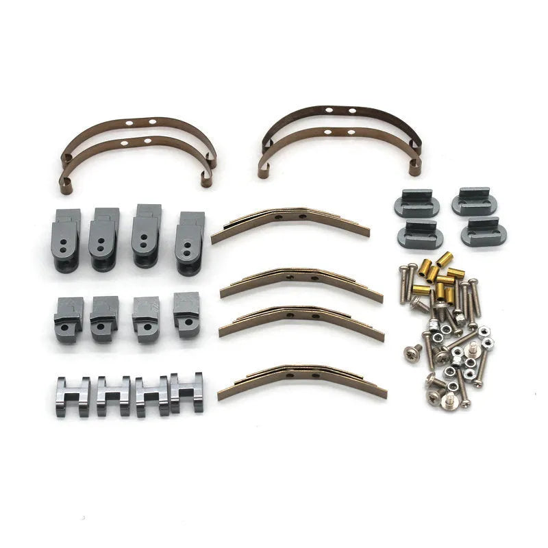 Alloy military remote control car model metal accessories in grey with black tyres