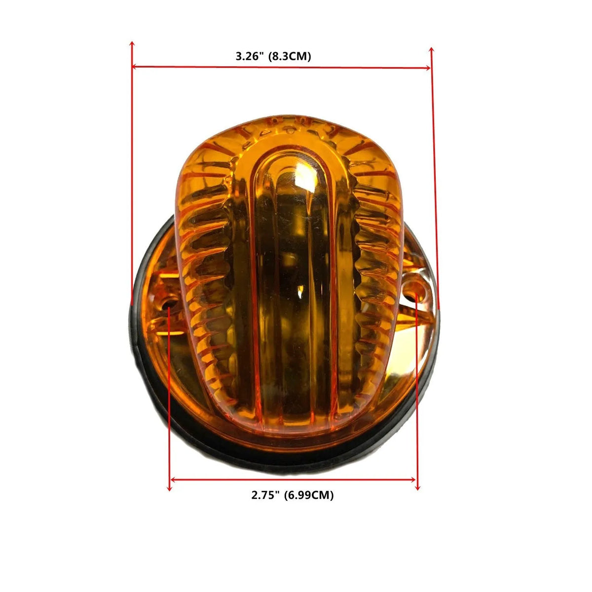 LED cab roof marker light kit with yellow lens, bases, T10 bulbs and mounting hardware