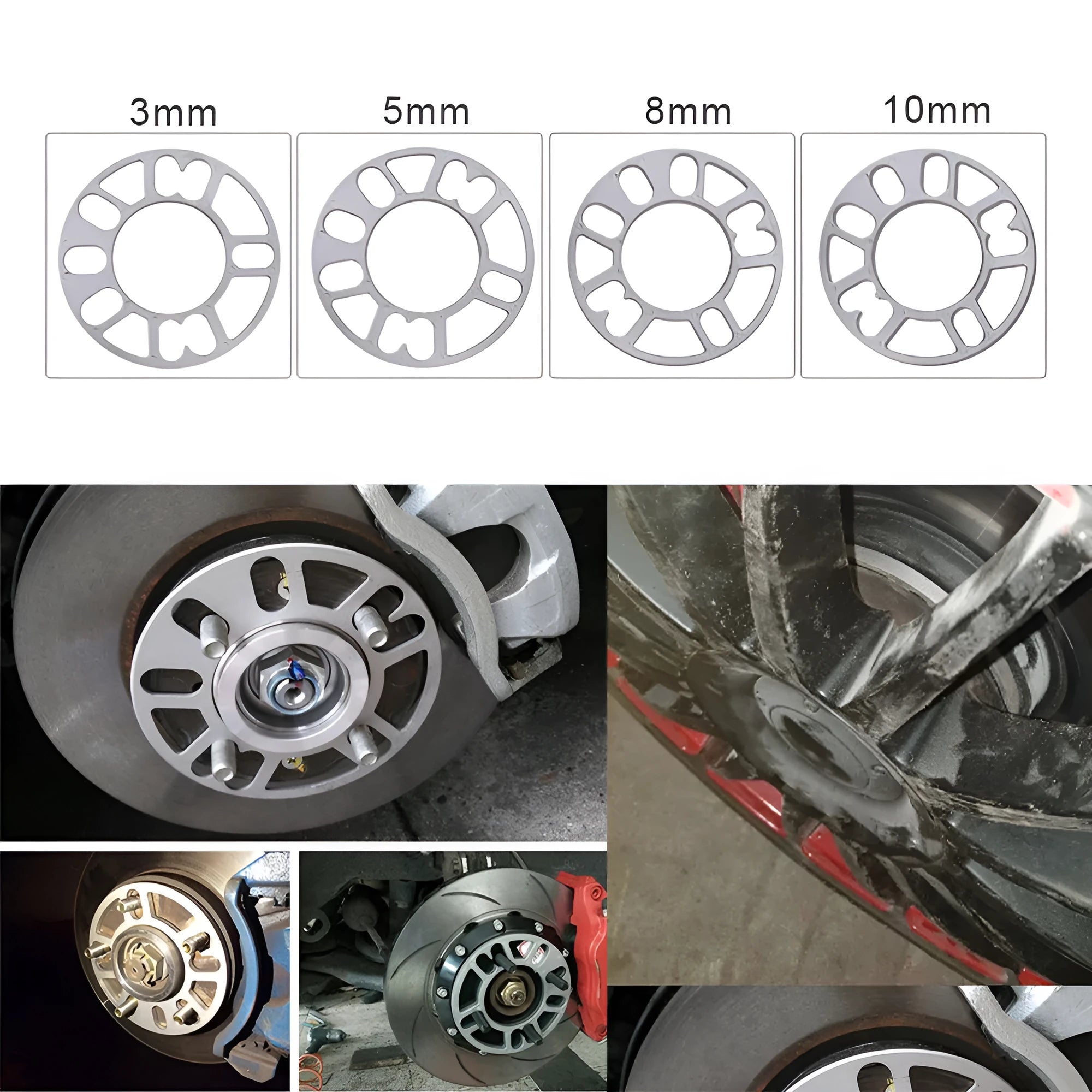 10mm steel widening gasket for automobile wheel hub modification to prevent caliper collision