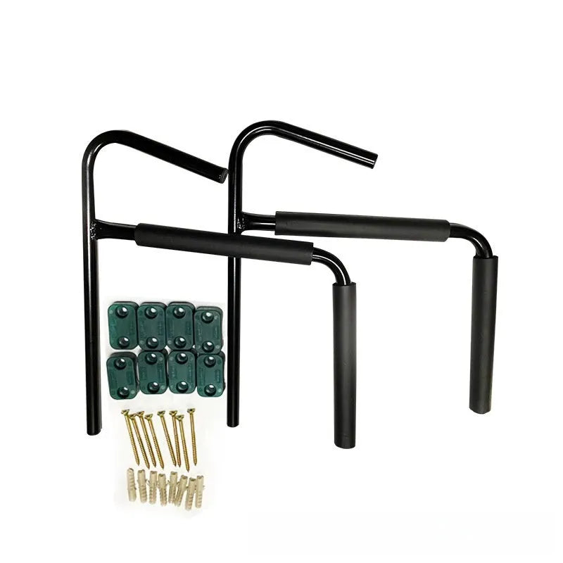 Carbon steel kayak wall hanger rack for garage storage measuring 43cm wide