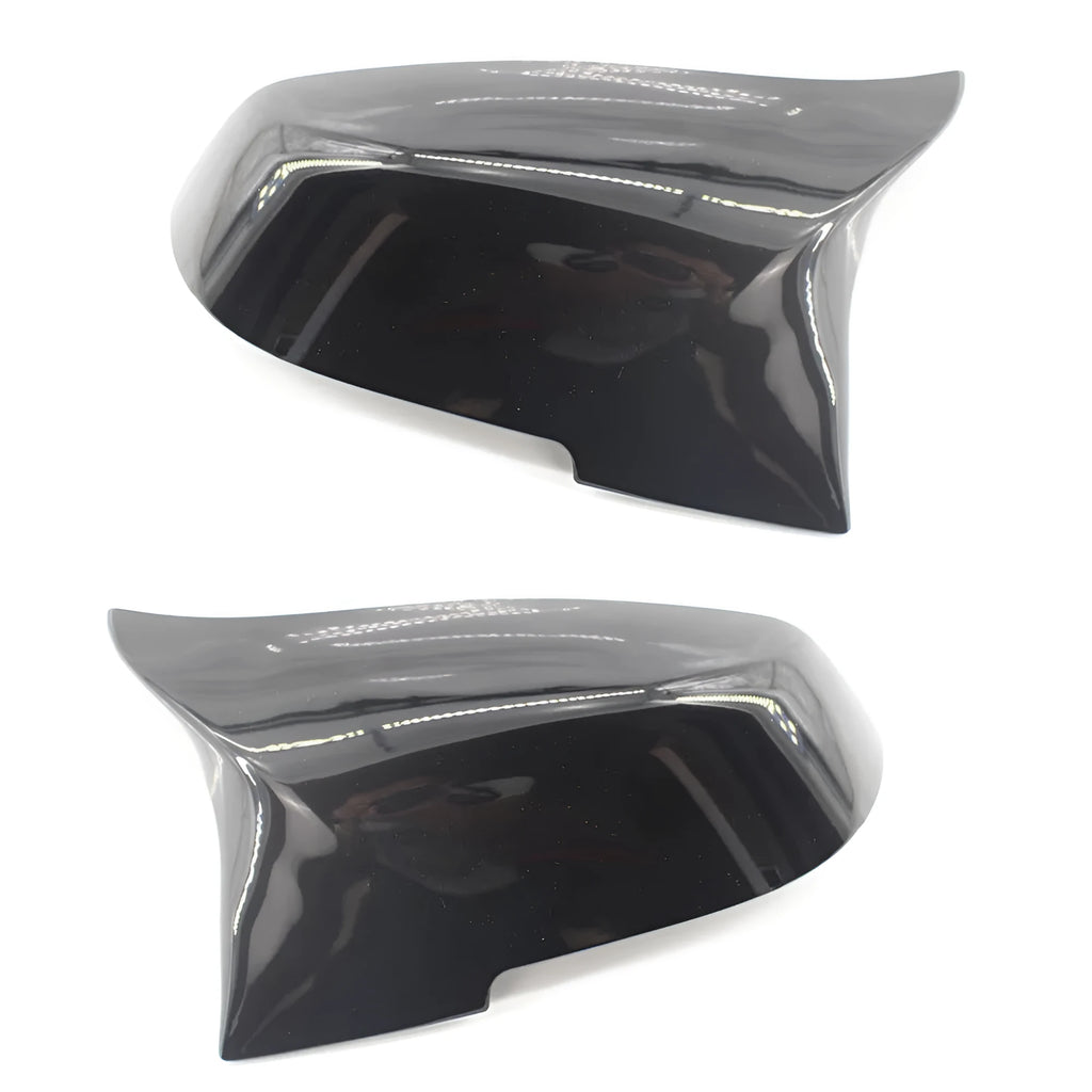 Modified horn rearview mirror shell for BMW 3 Series and 4 Series in paint bright black finish