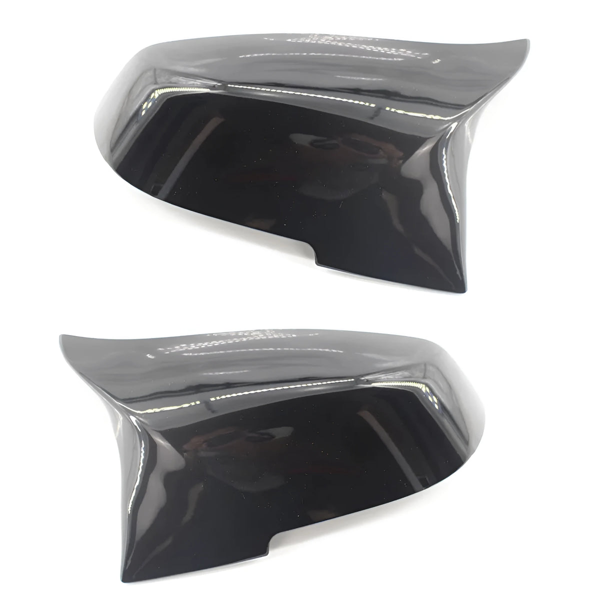 Modified horn rearview mirror shell for BMW 3 Series and 4 Series in paint bright black finish