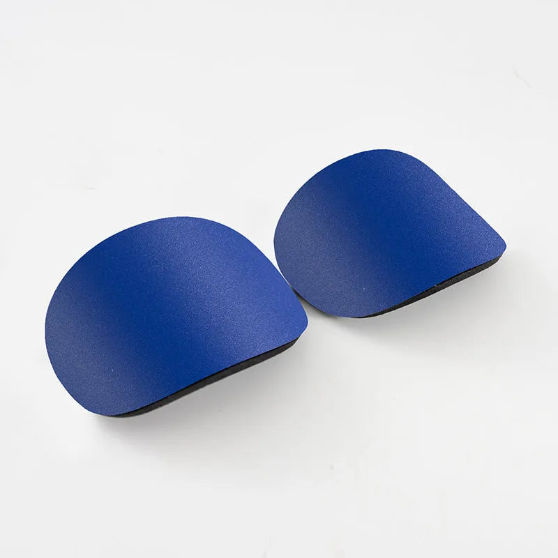 PU mini shin guards in black, white, red and blue for football and outdoor sports