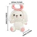 Lop eared rabbit wool DIY crochet suit in cartoon style, colour DY-0002-N, one piece for doll making