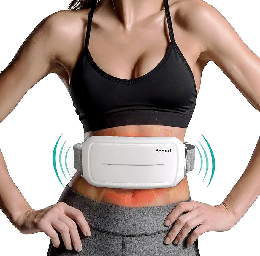 White abdominal exercise roller machine with knurled handles on textured mat