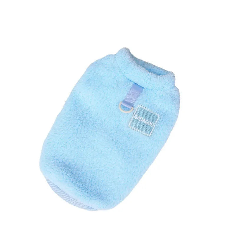 Coral fleece pet legs jacket available in multiple colours and sizes for dogs and cats