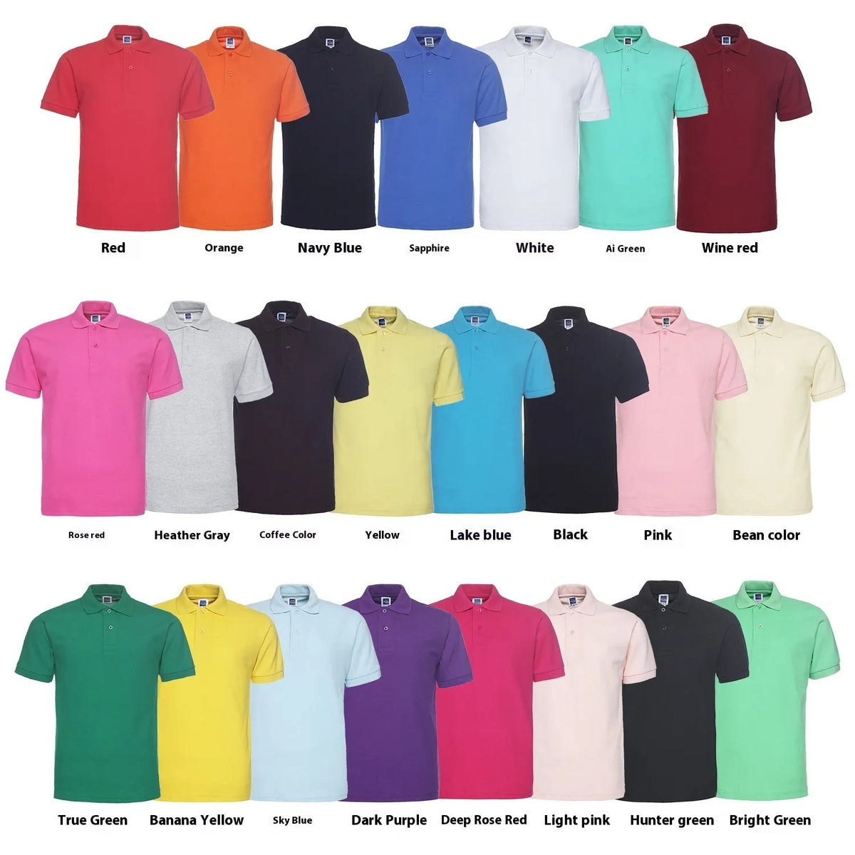 Solid colour plus size polo shirt with short sleeves and lapel collar in cotton blend fabric