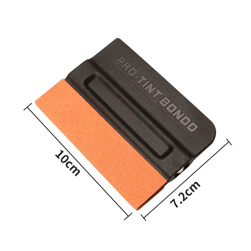 Car colour change film scraper with ABS handle and choice of deerskin or wool scraping heads